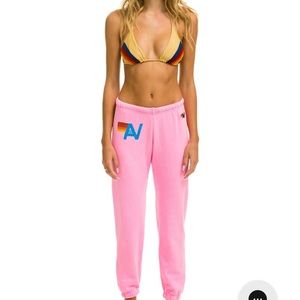 Aviator Nation Pink Logo Sweatpants medium New with tags in original bag.